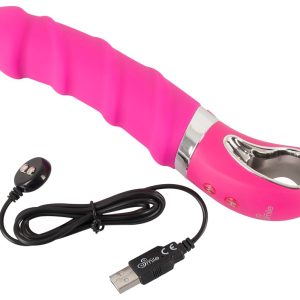 Sweet Smile Warming Soft Vibrator - Flexibel, 12 Modi, Wasserdicht Pink/Silber