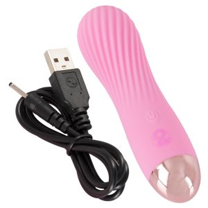 Cuties Mini Vibrator Rose 2.G - Wasserdicht, 7 Vibrationsmodi, inkl. USB-Ladekabel Rosa/Rosegold