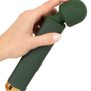 Emerald Love Luxus-Massagestab – 10 Vibrationsmodi, wasserdicht Grün/Gold