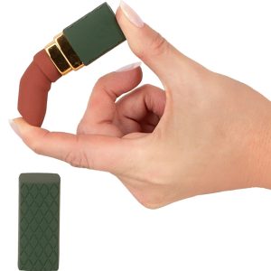 Emerald Love Lippenstift-Vibrator: Luxus-Minivibrator mit 10 Vibrationsmodi, Soft Touch-Spitze & wasserdicht Grün/Gold/Rot