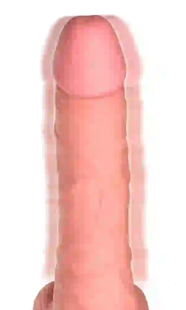 King Cock Plus Stoßvibrator mit Wärmefunktion Hautfarben hell/Schwarz