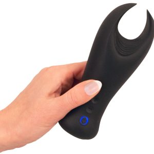 Rebel Cock Vibrator - Flexibler Masturbator mit 10 Vibrationsmodi Schwarz/Silber