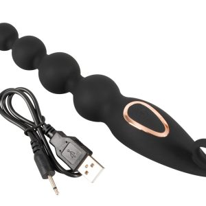 ANOS Analvibrator - Flexibles Kugeldesign, 7 Vibrationsmodi Schwarz/Rosegold