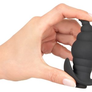 Black Velvets Vibro-Analplug: Reizstrukturiert, 9 Vibrationsmodi, wasserdicht