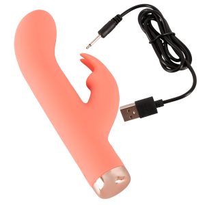 Peachy Mini Rabbit Vibrator - Kompakt & kraftvoll, 10 Vibrationsmodi Koralle/Gold