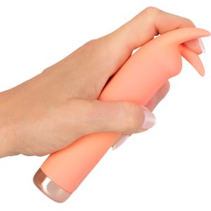 Peachy Mini Trickle Vibrator - Kompakter Spaß für unterwegs! Koralle/Gold