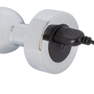 ANOS Vibrations-Plug: Hochwertiger Analplug mit 7 Modi Silber/Schwarz