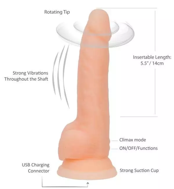 Naked Addiction Naturvibrator - Rotierend & Vibrationsstark