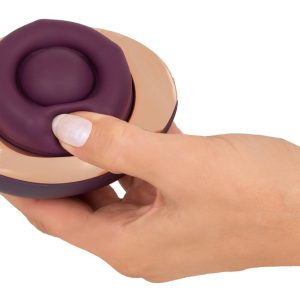 Belou Vulva Massager - Luxuriöser Auflegevibrator mit Rotationskugeln Lila/Rosegold