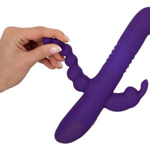 Sweet Smile Triple Thrusting V - Stoßvibrator mit Klitoris- und Analvibrator