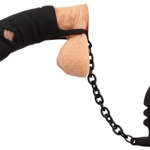 Black Velvets Cock Cage mit Hodenring und Analplug