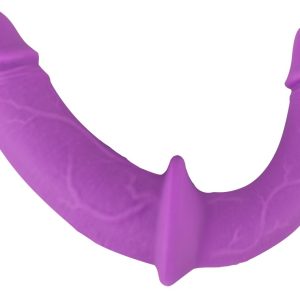 Sweet Smile Super Soft Double - Strap-On mit herausnehmbarem Doppeldildo Lila/Schwarz