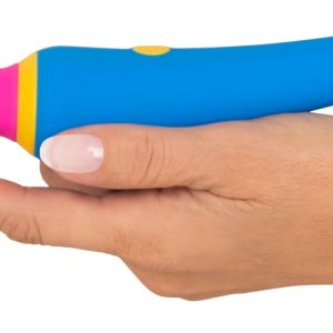 You2Toys - Kompakter wand vibrator, trendiges Color-Blocking Blau/Pink/Gelb