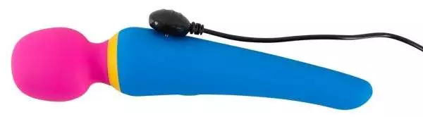 You2Toys - Kompakter wand vibrator, trendiges Color-Blocking Blau/Pink/Gelb