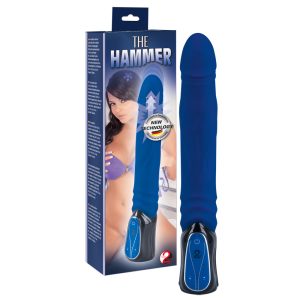 You2Toys Vibrator Hammer Blue - Stoßfunktion, Reizstruktur, hochwertiges Silikon Dunkelblau