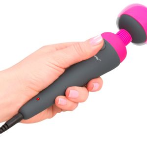 palmpower Massager - Handlicher Massager mit Multispeed-Vibration Grau/Pink