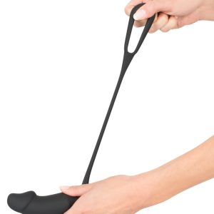 Black Velvets Vibro-Analplug mit Penis-/Hodenring