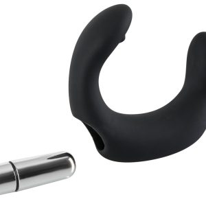 Rebel Prostate Stimulator - C-förmiger Prostatavibrator Schwarz, Silber