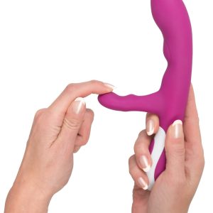 Javida Heizvibe - Samtiger Rabbitvibrator Lila/Weiß