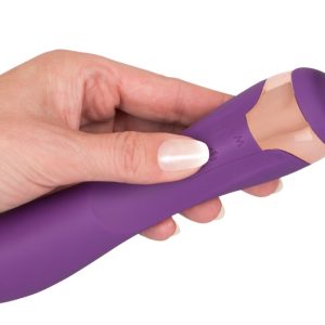 Javida Double Massager - Beidseitig nutzbarer Vibrator | USB-Ladekabel | 8 Vibrationsmodi | Lila lila