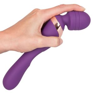 Javida Double Massager - Beidseitig nutzbarer Vibrator | USB-Ladekabel | 8 Vibrationsmodi | Lila lila