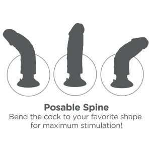 King Cock Flexi-Vibe - Vibrator mit Multispeed-Vibration, biegsamer Schaft