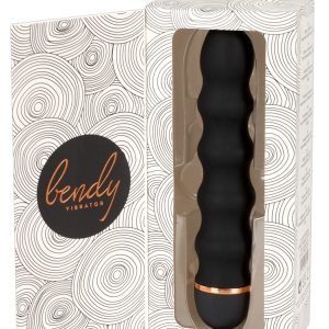 You2Toys Bendy Wave Vibrator - Sanft gewellter Rillenvibrator mit 20 Vibrationsmodi Schwarz, Kupfer