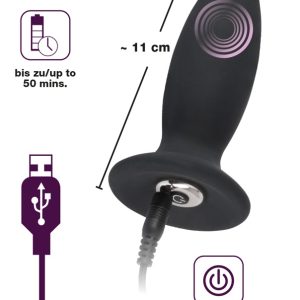 Black Velvets Vibro-Analplug - 7 Vibrationsmodi, wiederaufladbar