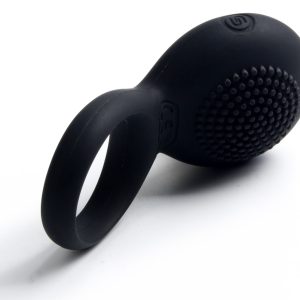 SVAKOM Tyler Black - Vibro-Ring mit Stimulationsaufsatz - 5 Vibrationsmodi - Wiederaufladbar - Für Sie und Ihn