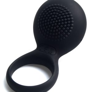 SVAKOM Tyler Black - Vibro-Ring mit Stimulationsaufsatz - 5 Vibrationsmodi - Wiederaufladbar - Für Sie und Ihn