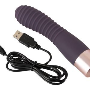 Elegant Series - Rillen-Vibrator, 10 Modi, wasserdicht Lila/Rosegold