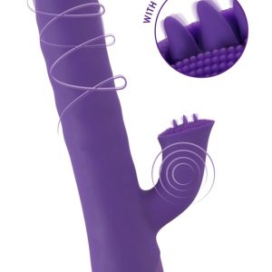 Sweet Smile Thrusting & Rotati - Rabbitvibrator mit 3 Zungen und Noppen