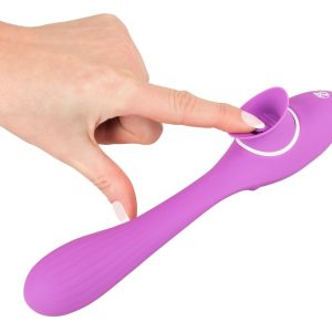 You2Toys - FlexiVibe: Rabbitvibrator mit Leckfunktion Lila/Weiß