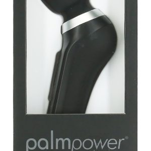 palmpower Extreme Black - Ergonomisch geformter Massagestab mit 7 Vibrationsmodi Schwarz/Silber