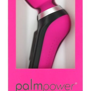 palmpower Extreme Black - Ergonomisch geformter Massagestab mit 7 Vibrationsmodi Pink/Schwarz/Silber