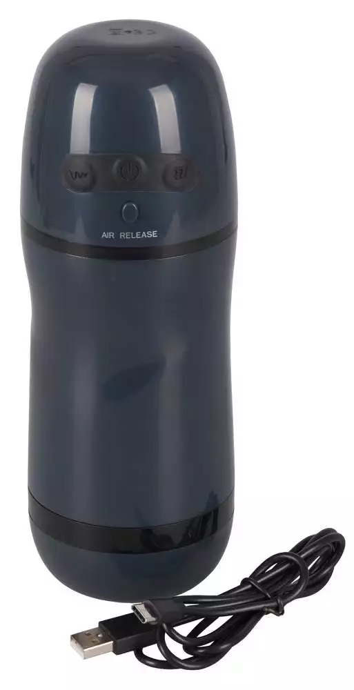 Rebel Masturbator - Saug- und Vibrationsfunktion Anthrazit/Schwarz