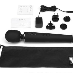 le Wand Massagestab - Großer Massagekopf, 20 Vibrationsmodi Black