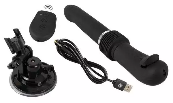 You2Toys Stoßvibrator RC 2.0 - Kabellose Fernbedienung, 7 Vibrationsmodi, 3 Stoßgeschwindigkeiten Schwarz/Silber You2Toys Stoßvibrator RC 2.0 - Kabellose Fernbedienung, 7 Vibrationsmodi, 3 Stoßgeschwindigkeiten Schwarz/Silber