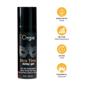 Orgie Xtra Time Delay Gel - Verlängert Vergnügen, herabgesetzte Empfindsamkeit, für Mann, 15 ml (15 ml)