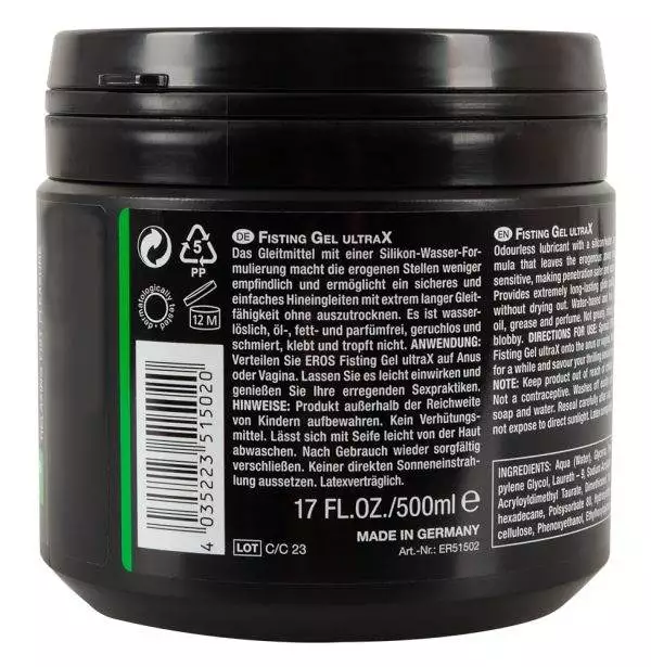 EROS Fisting Gel UltraX 500 ml