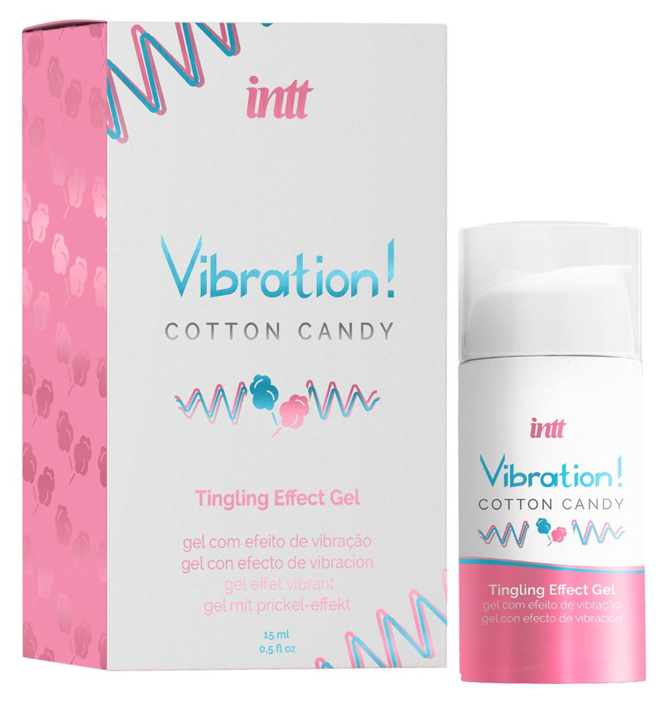 intt Vibration Cotton Candy Gel - süßes Zuckerwatte-Aroma, 15 ml