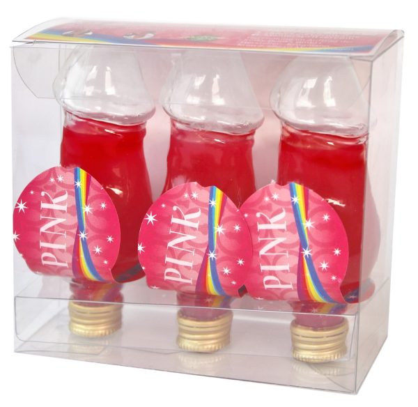 Kleiner Spritzer Pink Edition - 3er-Pack, freche Penis-Flaschen Pink Berry (3 Stück)