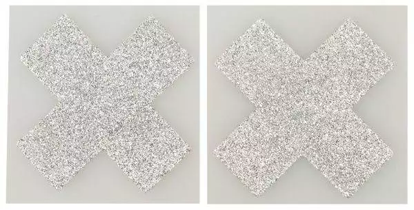 Diamond Cross Nippel-Aufkleber, Silber Glitzer, 1 Paar