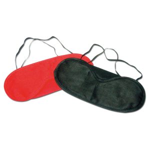 Cottelli ACCESSOIRES - Augenmasken Set, Blickdicht, hoher Trage-Komfort Schwarz/Rot