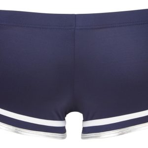 Svenjoyment Herren Matrosen-Pants mit Reißverschluss und Zierstreifen blau-weiß-silber S