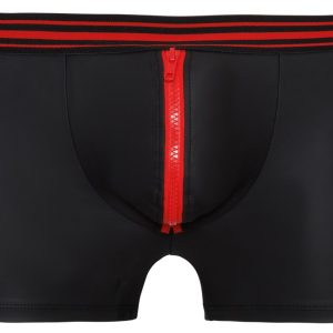 Svenjoyment Enge Pants Schwarz/Rot mit Reißverschluss Schwarz/Rot Größe M