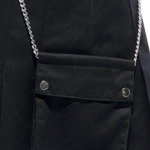 Svenjoyment Herren Kilt-Rock, inkl. Tasche | Schwarz, knielang | Bewegungsfreiheit schwarz Größe XL