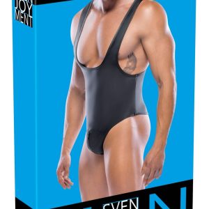 Svenjoyment Stringbody mit Reißverschluss, Schwarz, Mattlook