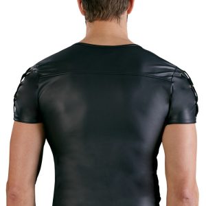 NEK Herren Shirt - Mattschwarz mit Reißverschluss und D-Ringen S