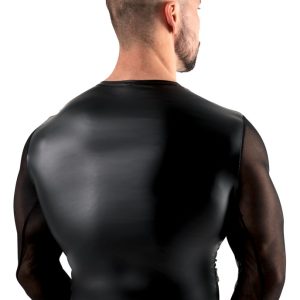 Svenjoyment Bondage Herren Langarm-Shirt mit Fesselriemen und Karabiner XL